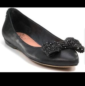 Vince Camuto Black Tinsley Flats w Sparkle Bow